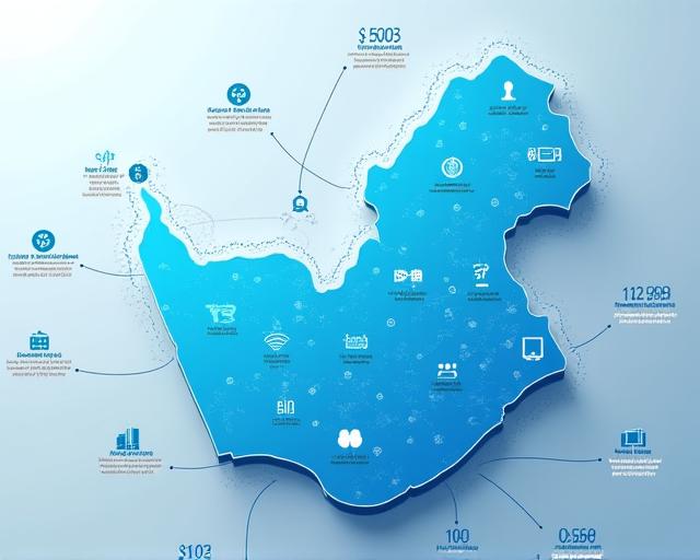 Infographic showing TarifNet's network architecture and coverage in Qatar.